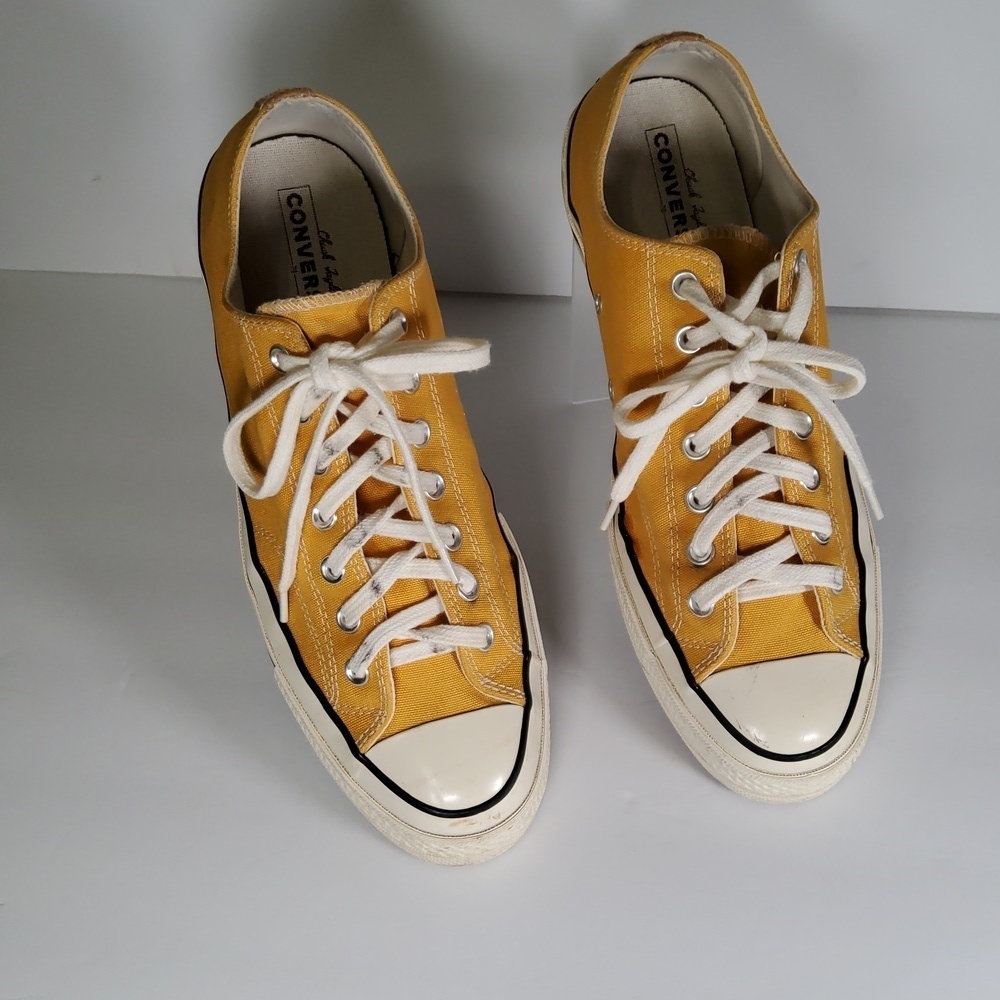 Converse Yellow Canvas Shoes with White Accents